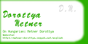 dorottya metner business card